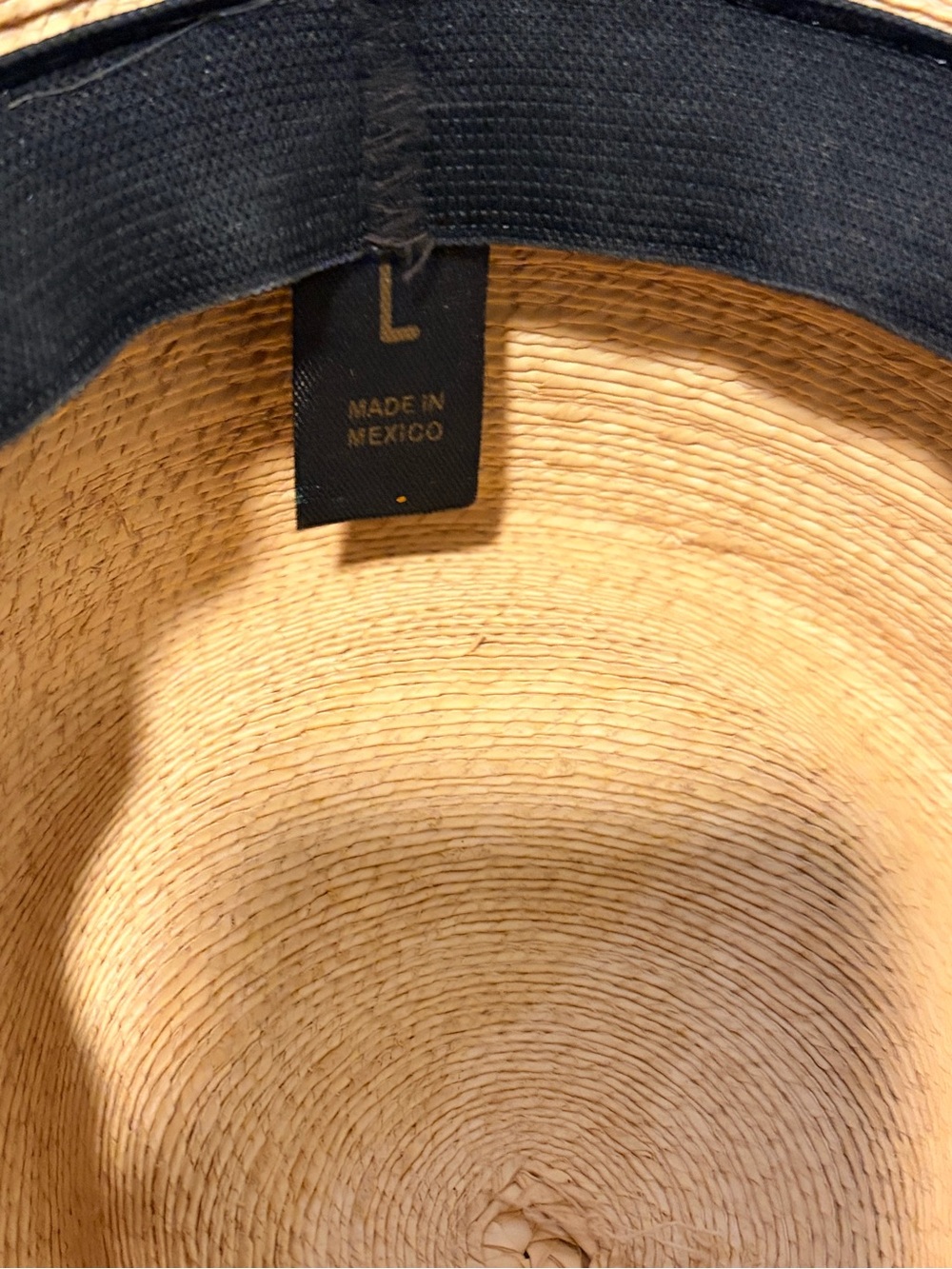 Handwoven Wide-Brim Straw Sun Hat - Natural Tan Haus of Trade Size Large - Picture 7 of 13